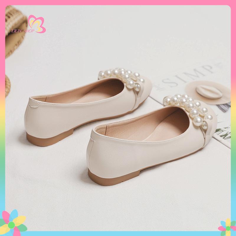 giầy lười Giày Búp Bê Đế Bằng Thiết Kế Mới Thời Trang Dành Cho Mùa Xuân