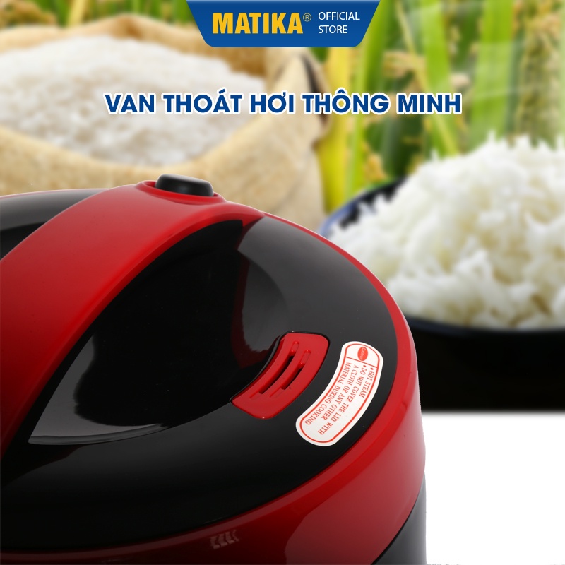 [Mã BMBAU300 giảm 10% đơn 499K] [Mã ELHADEV giảm 4% đơn 300K] Nồi Cơm Điện Mini MATIKA 1.2L MTK-RC12