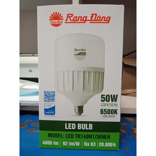 Bóng đèn led bulb trụ 50w trắng, vàng rạng đông