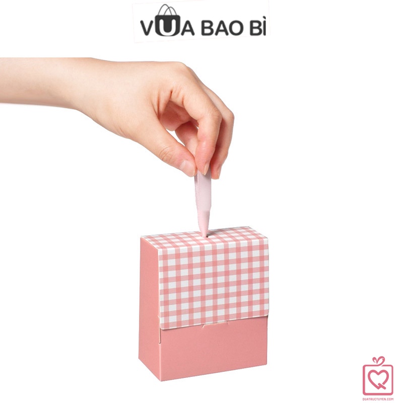 Hộp đựng quà mini cao 10cm đựng son môi, bánh kẹo, mỹ phẩm H01 phụ kiện giỏ quà sang trọng