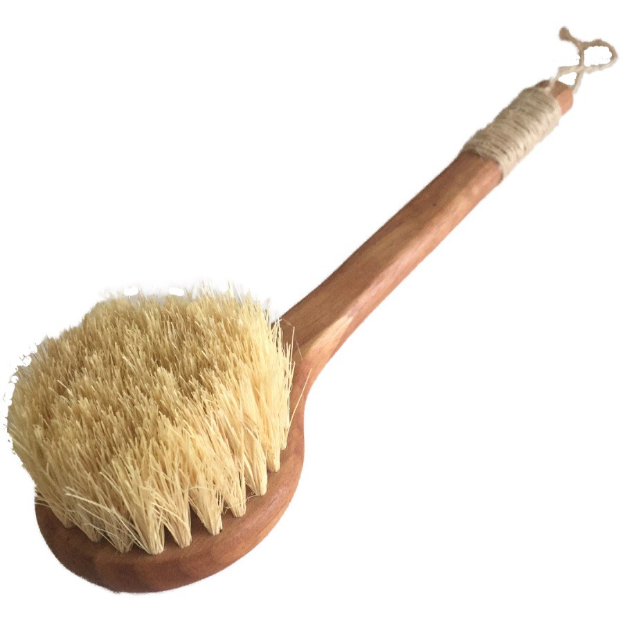 Bàn chải tắm khô Vegan lông bằng sợi xương rồng, keo và sơn phủ 100% tự nhiên - Ekoko Cactus Bristle Dry bath Brush