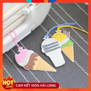 Thẻ Tag gắn thẻ vali du lịch hình Ice Cream nhiều màu