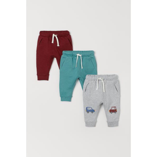 Set 3 quần jogger bé trai HM UK sz 6-24m