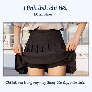 Chân váy xếp ly có quần trong