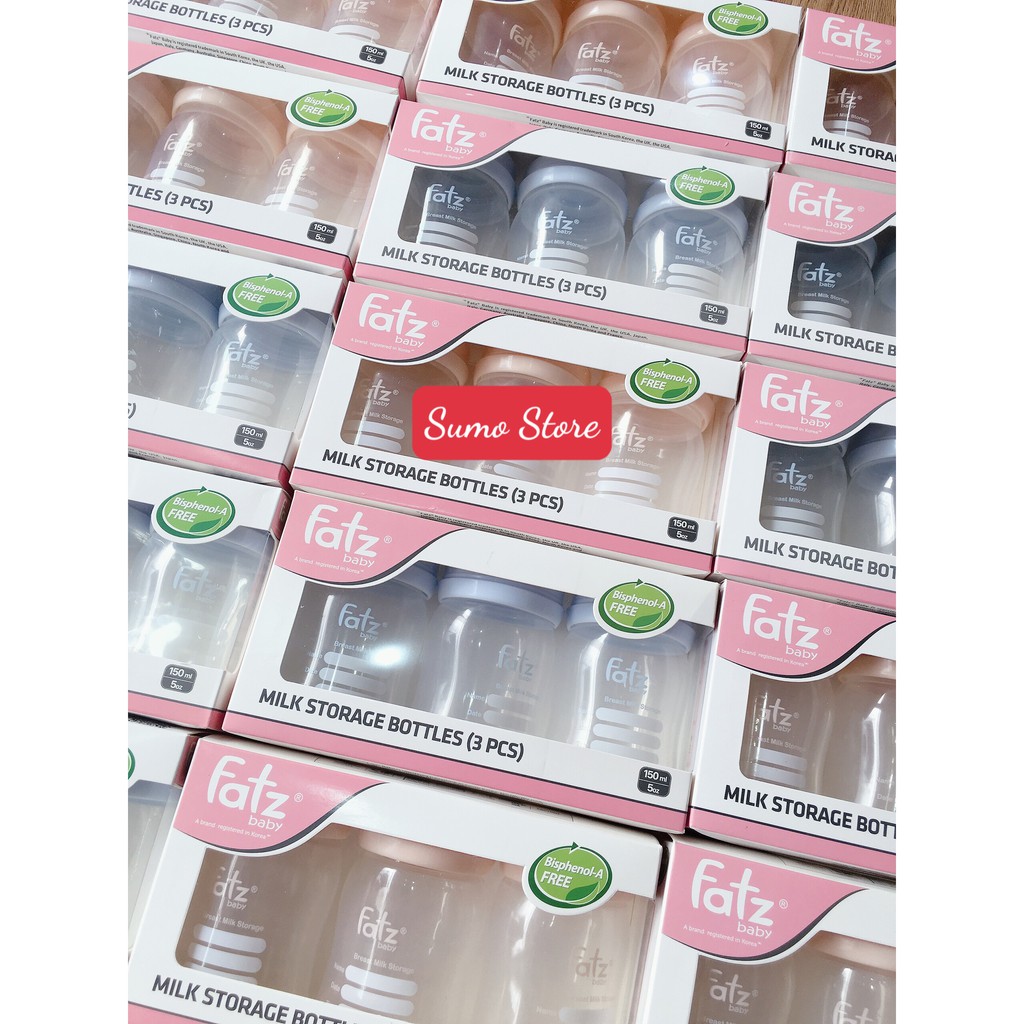 Bộ 3 bình trữ sữa mẹ 150ml FatzBaby / FB0120N