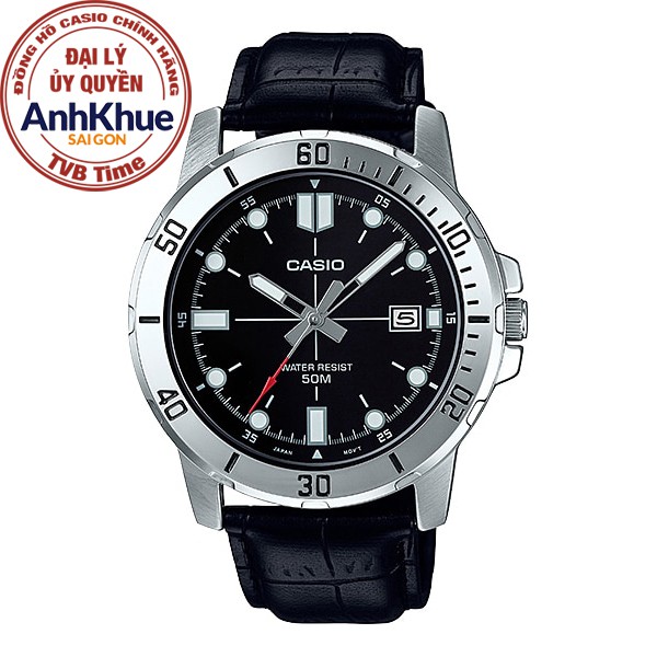 Đồng hồ nam dây da Casio Standard chính hãng Anh Khuê MTP-VD01L-1EVUDF (45mm)