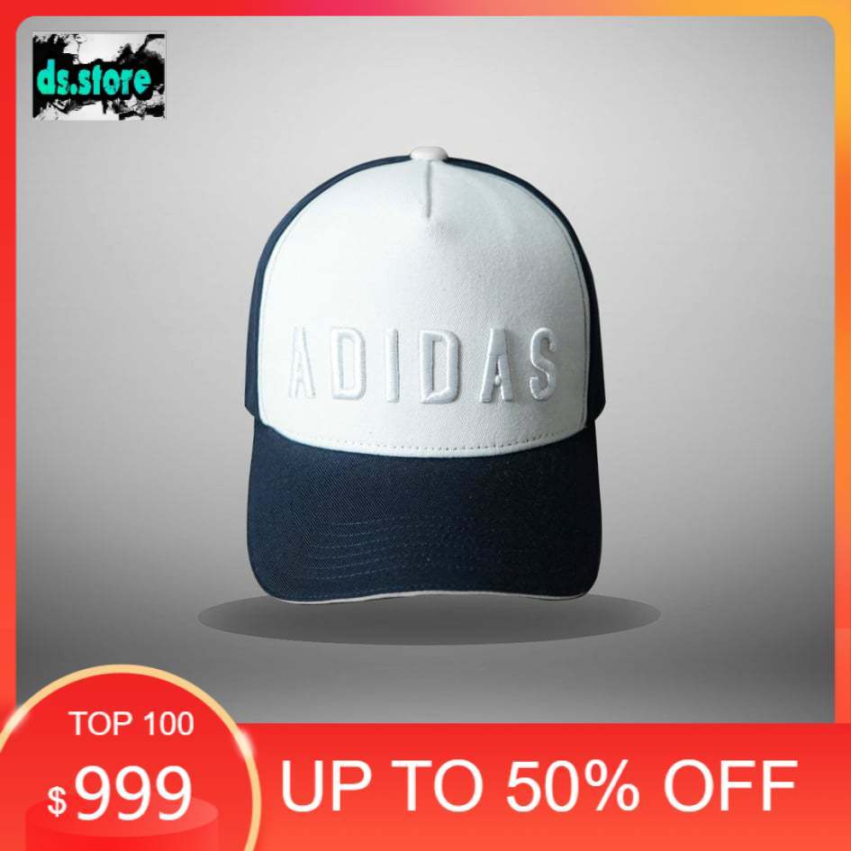 Mũ lưỡi trai ADIDA CAP trắng xanh naby bít đuôi hàng VNXK CAO CẤP