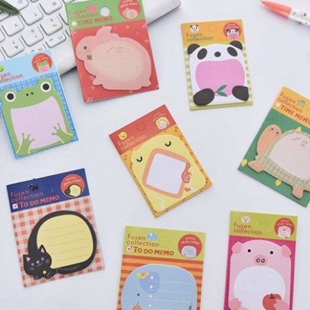 Giấy Note cute hình con vật (set 20 tờ) - Sticker Trang Trí Sổ/ Góc Học Tập