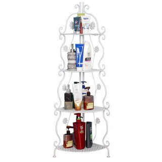 Kệ góc nhà tắm hoa văn 4 tầng thép sơn tĩnh điện 103 x 40cm - Giao màu ngẫu nhiên