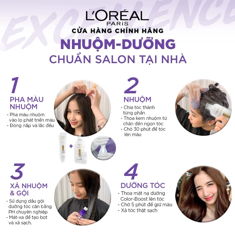 Kem nhuộm dưỡng tóc thời trang L'Oreal Paris Excellence Fashion 172ml