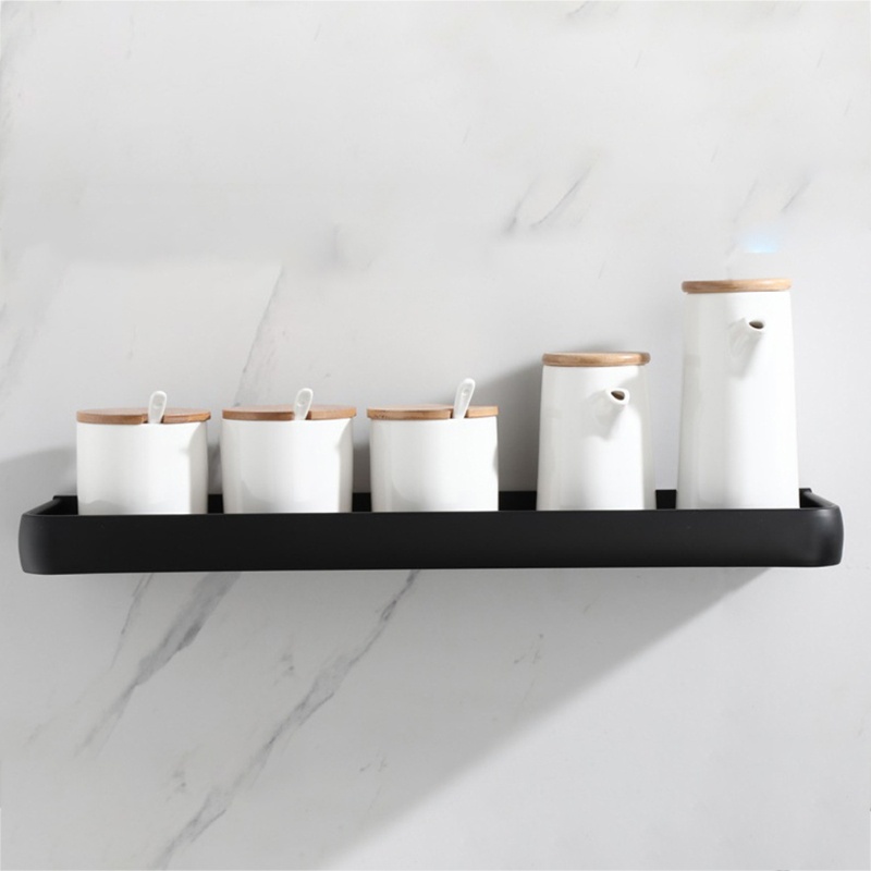 Giá Đỡ Đồ Dùng Nhà Tắm / Dầu Gội Gắn Tường Kèm Móc Treo Khăn Tiện Dụng