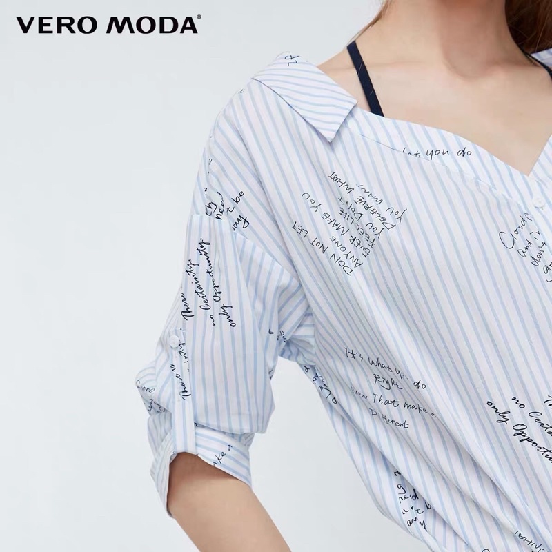 Áo sơ mi sọc xanh Vero Moda