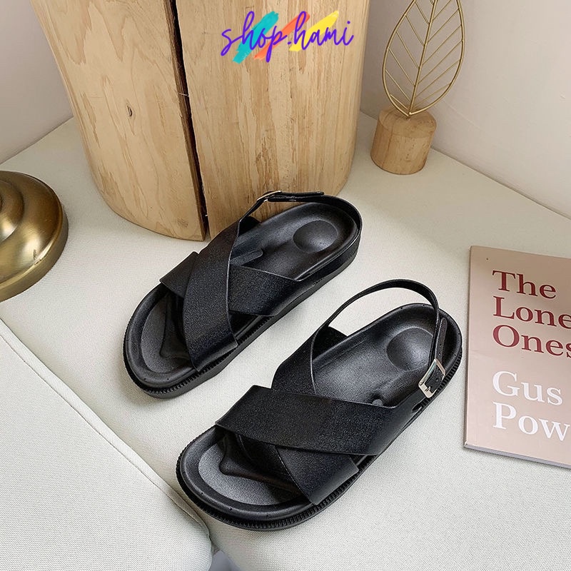 SANDAL NỮ QUAI CHÉO ĐI MƯA THOẢI MÁI SHOP HAMI D22