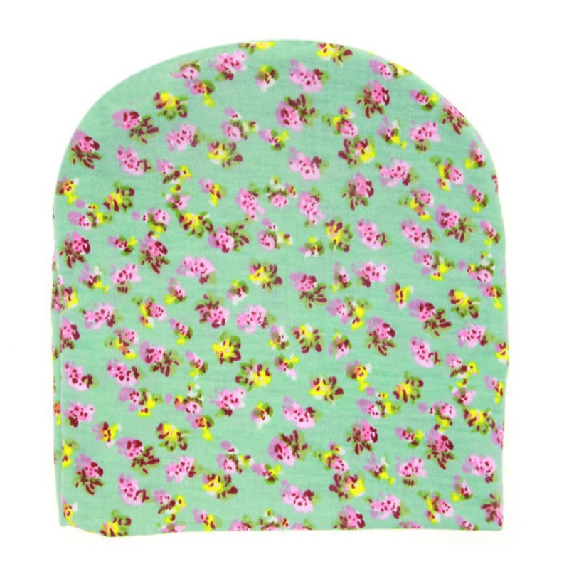 Mũ cotton in hoa cho bé (0-3 tuổi)