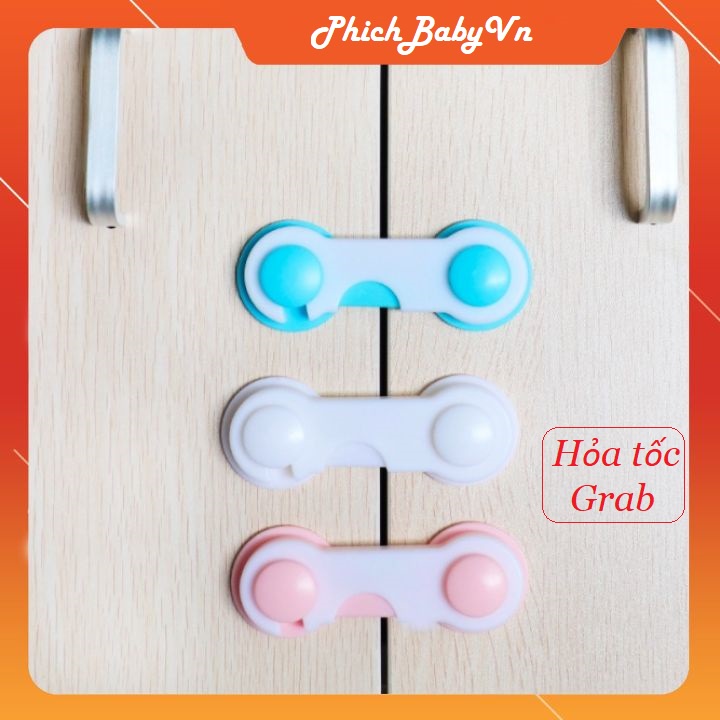 Khoá chốt cài tủ lạnh, tủ đồ, ngăn kéo chống kẹp cho bé tiện dụng