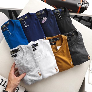 Áo thun nam thêu logo nổi 100% cotton thoáng mát - Thời trang nam FASTO