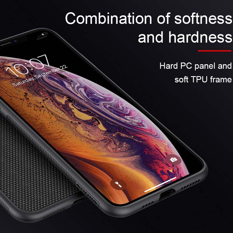 ỐP LƯNG IPHONE XS MAX NILLKIN TEXTURE NYLON FIBER CHÍNH HÃNG