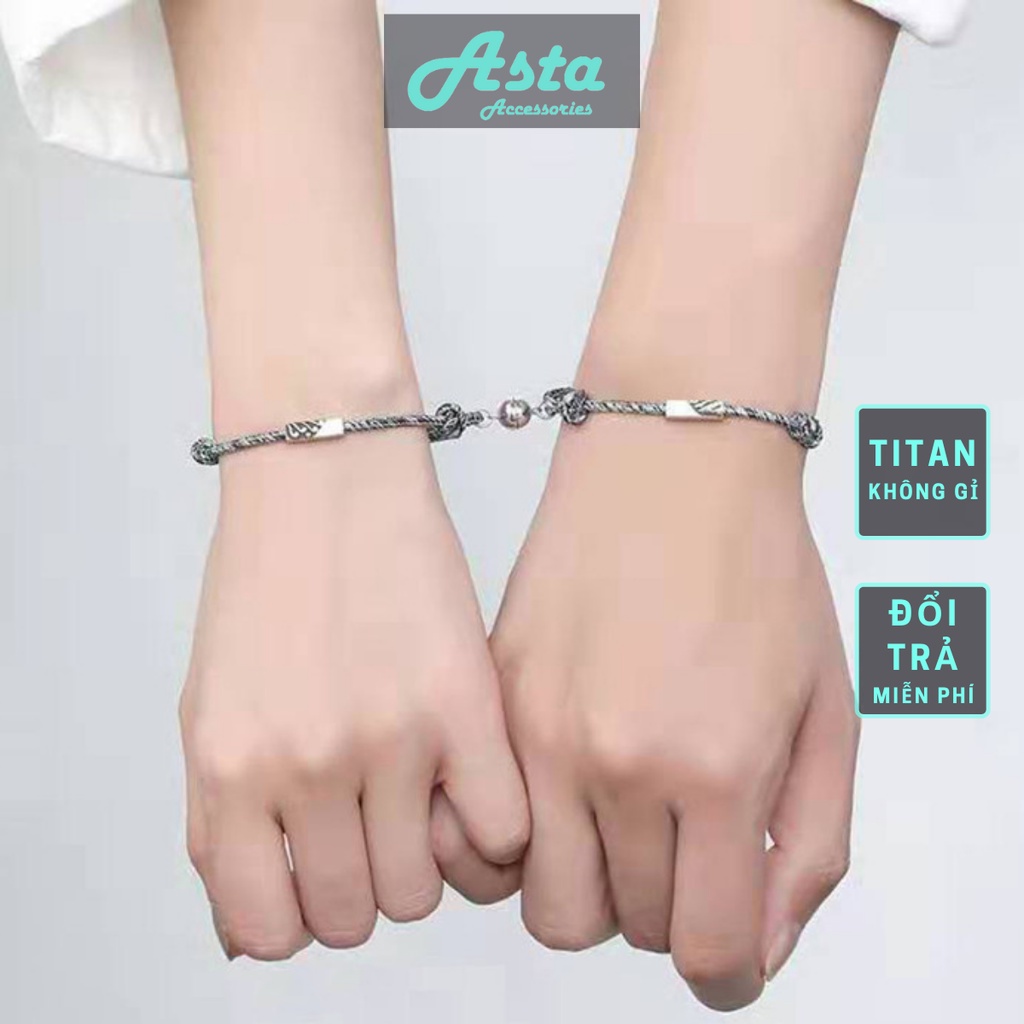 Vòng Tay Đôi Nam Nữ Biển Và Núi Asta Accessories - Vòng Tay Cặp Vải Dù Cho Cặp Đôi Tình Nhân - Biển Và Núi
