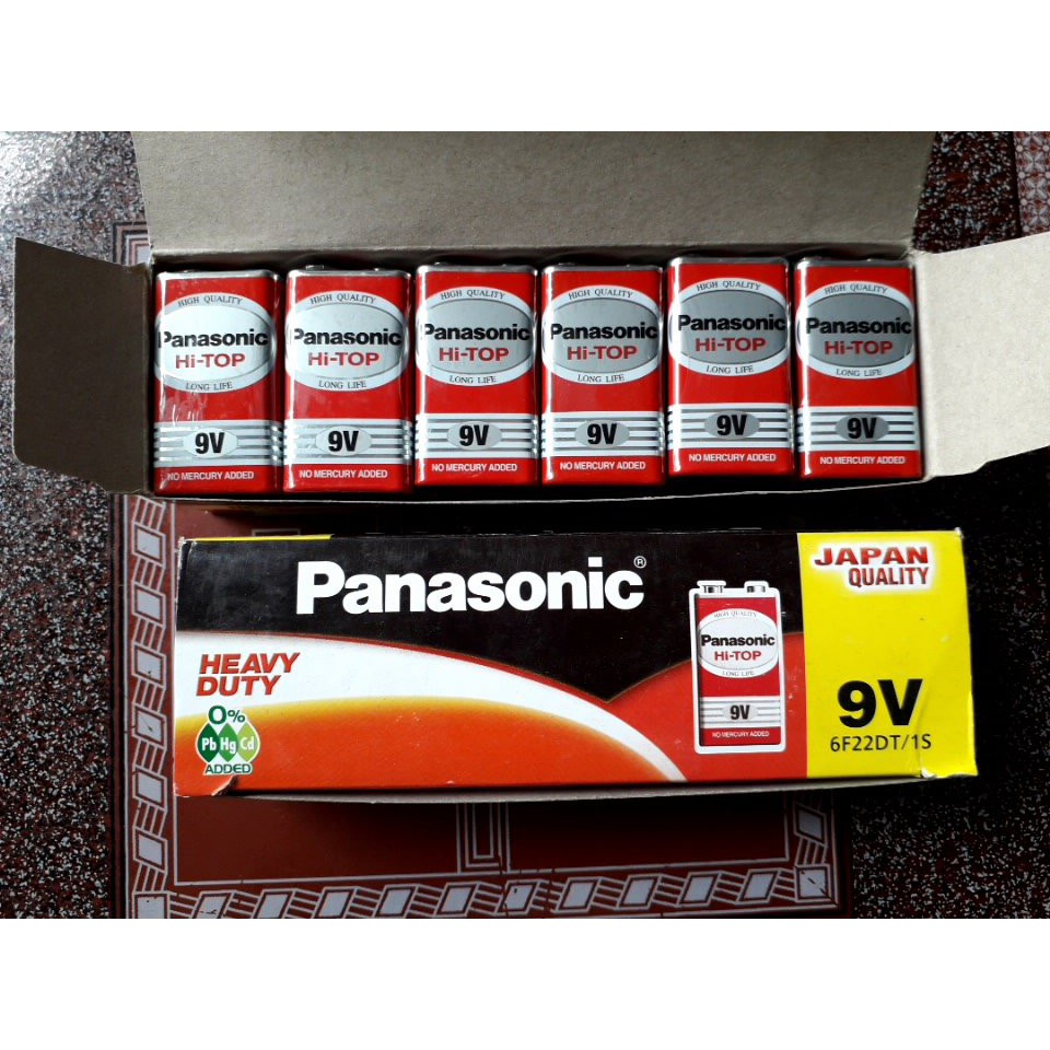 01 hộp Pin vuông 9V Panasonic (10 viên)