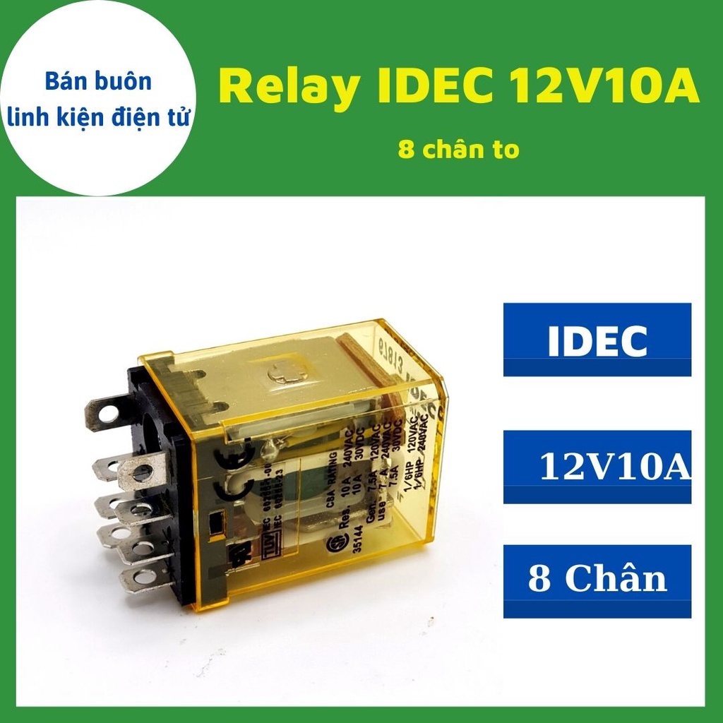 Relay omron 12V, rơ le 12v 8 chân, LY2N [Loại 12V10A)