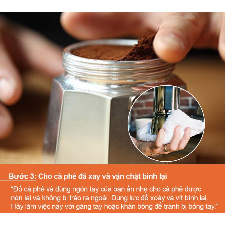 Ấm pha cà phê siêu tốc trong 3 phút có ngay ly cà phê ngon đúng vị espresso