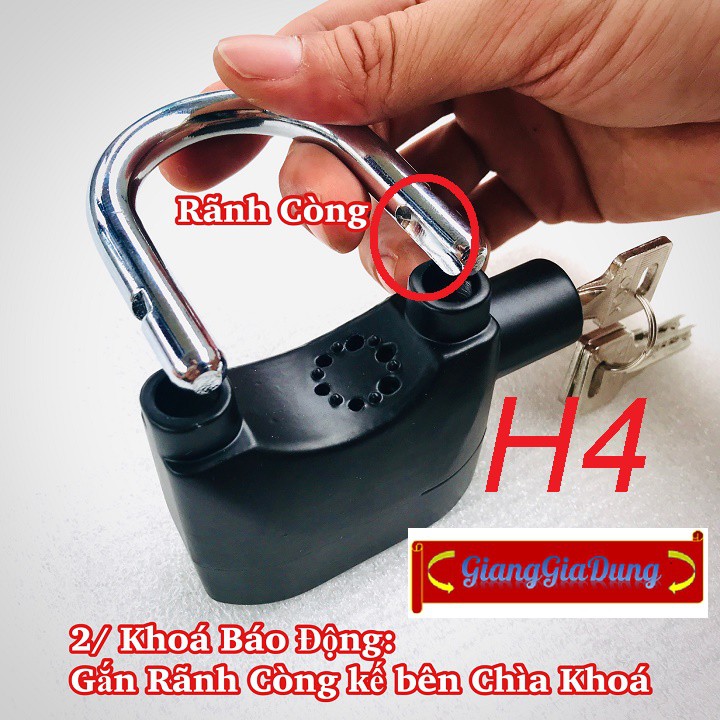 Ổ Khóa Báo Động Chống Trộm KinBar Bằng Còi Hú