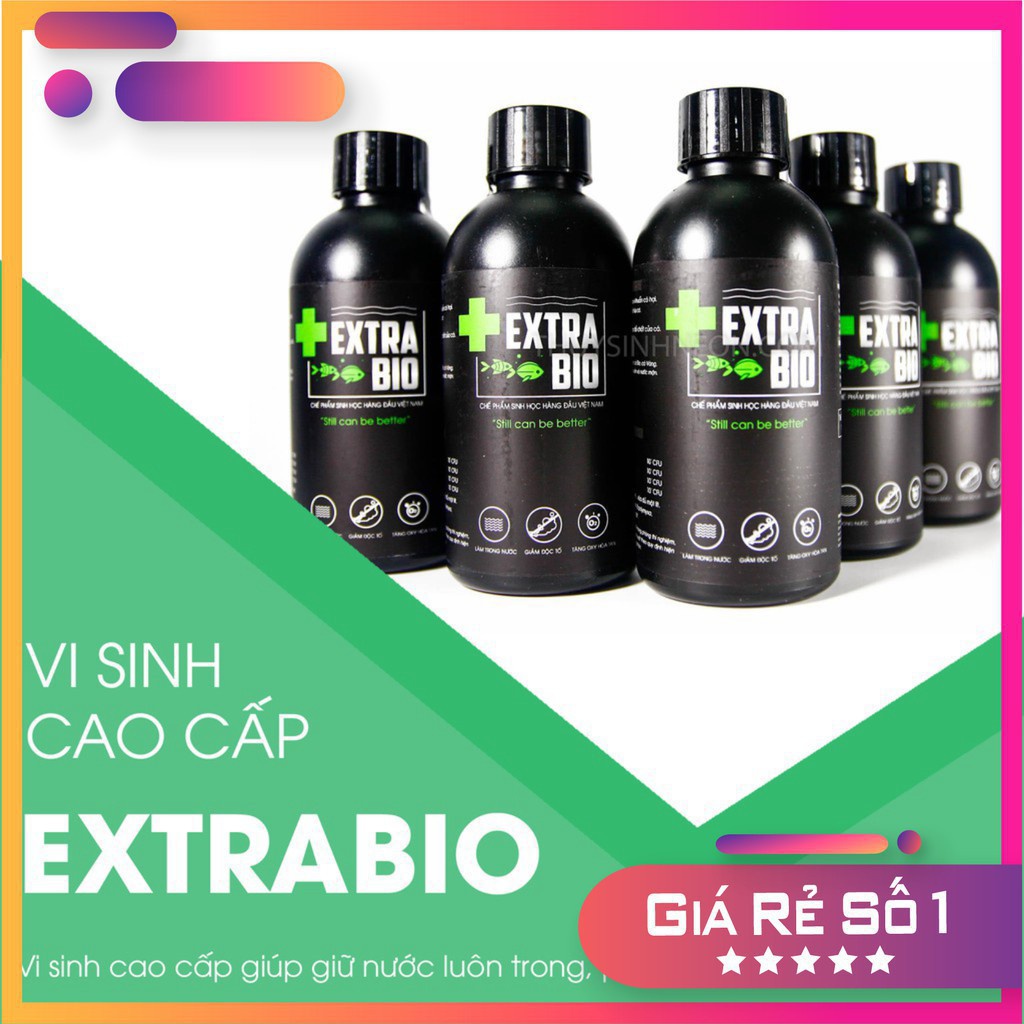 EXTRA BIO CHAI 250ML Vi sinh làm trong nước, khử tanh hôi bể cá, hồ cá cảnh