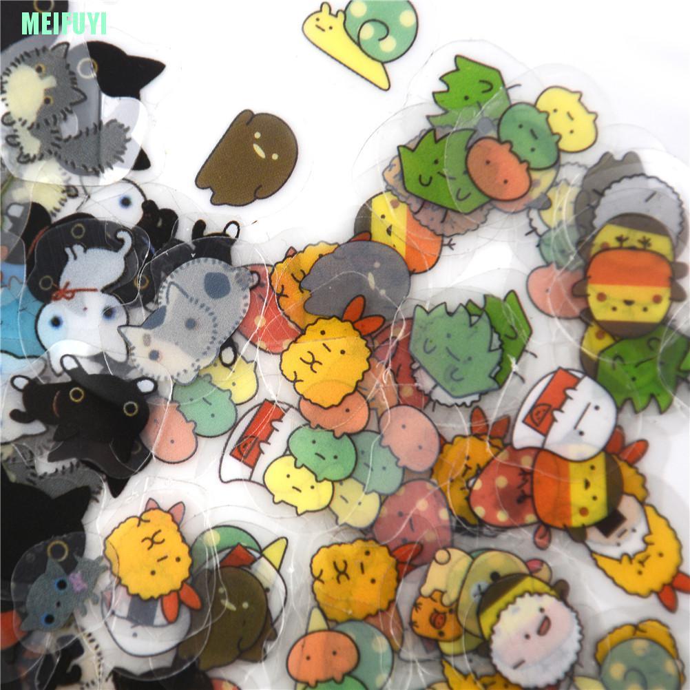 Set 80 Hình Dán Mini Dễ Thương Trang Trí Sổ Lưu Niệm