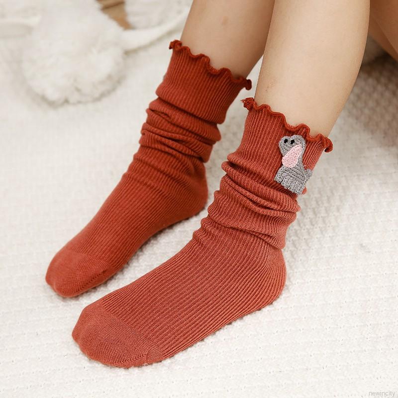 Vớ dài đến đầu gối xếp nếp phong cách Hàn Quốc cho bé gái