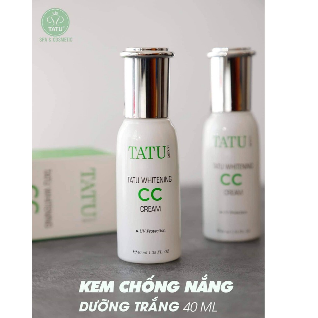 Kem dưỡng da che khuyết điểm chống nắng CC CREAM TATU WHITENING Spf50+/PA+++ 40ml