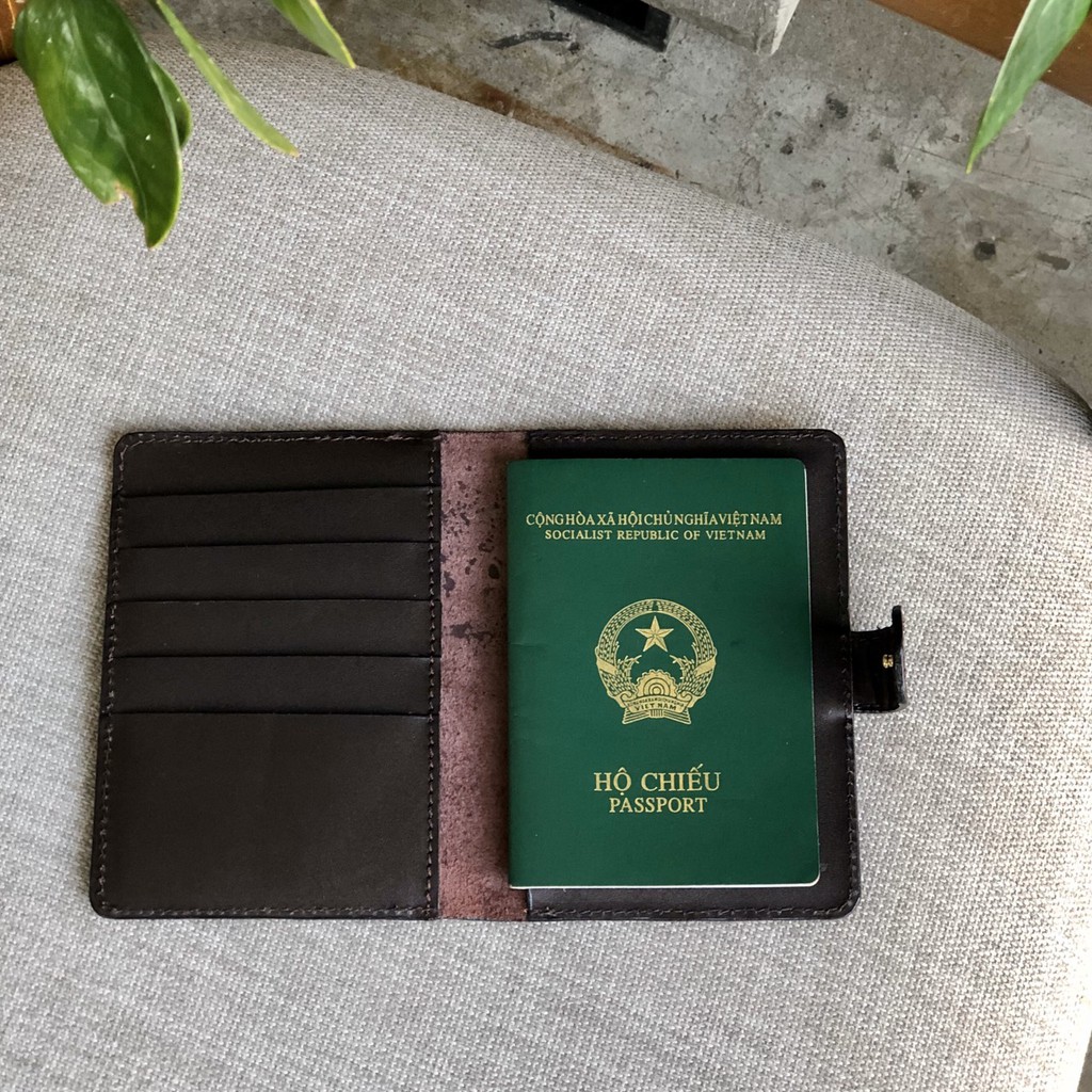 Ví Passport Da Bò Handmade