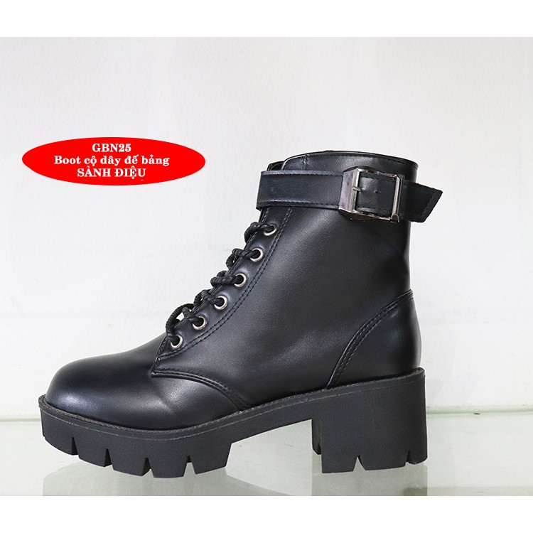 [ Có ảnh thật] Boot nữ cổ ngắn đế thô 5cm hiện đại GBN25