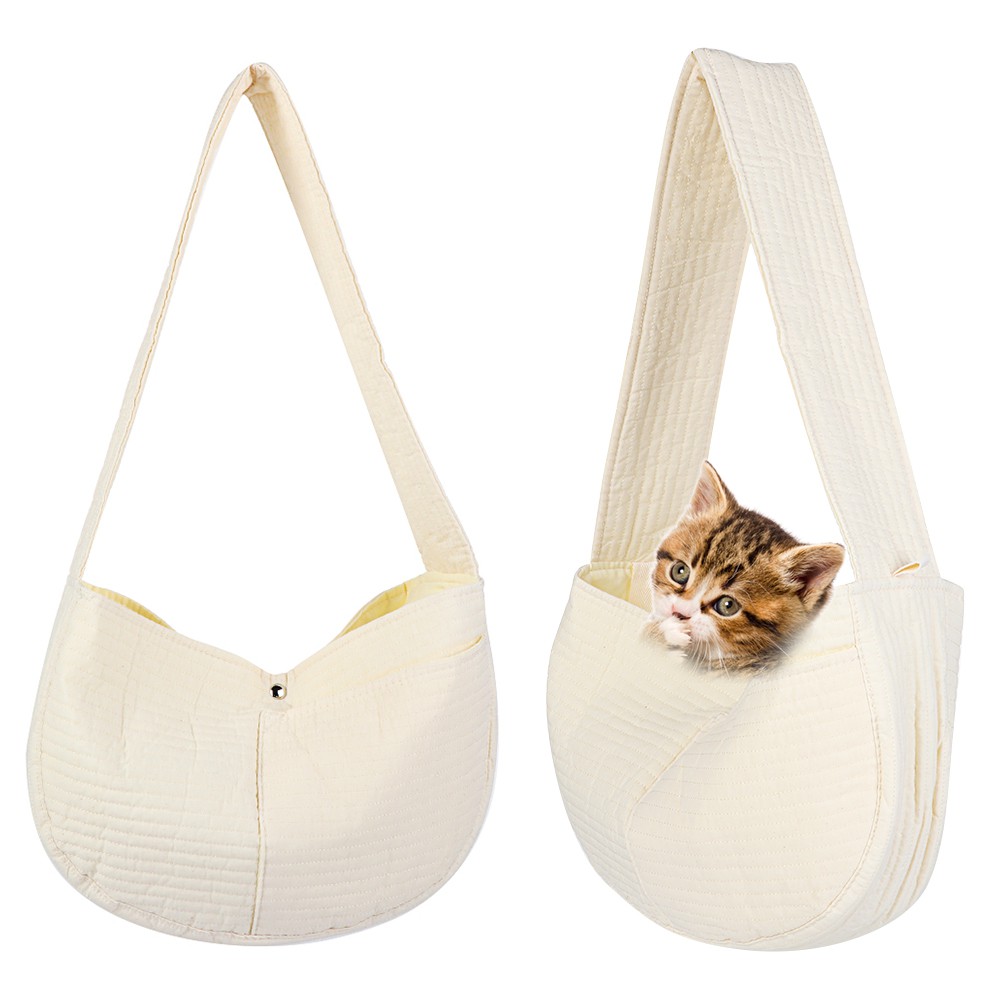 Túi Đeo Vai Đựng Thú Cưng Bằng Vải Canvas Thoáng Khí Sức Chứa Lớn