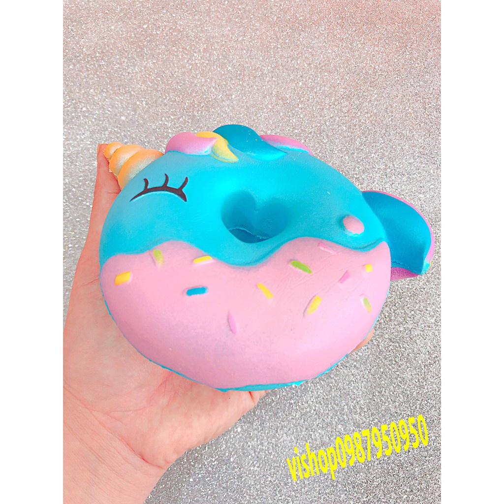 Squishy donut mặt cười+ bánh kem+kem thú+cafe hình bánh donus donut 1 mắt nhắm trái tim