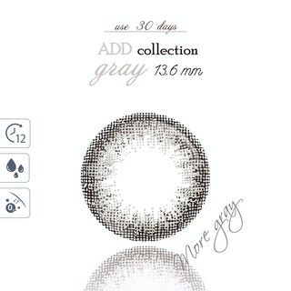 Lens cận 1 tháng màu xám cho mắt khô yếu - Add Gray | Ann365 lens