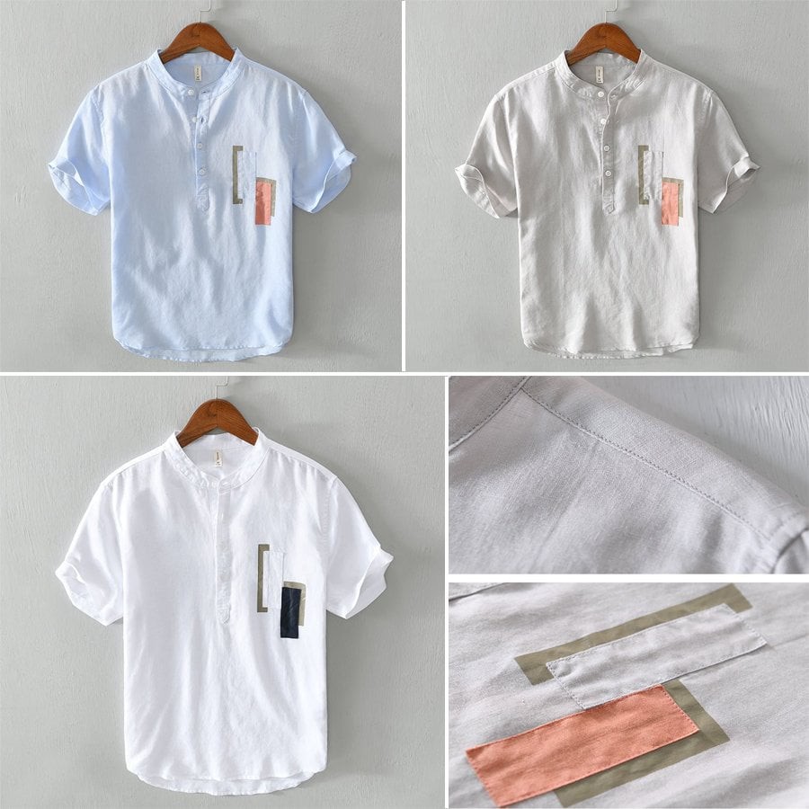 Áo Đũi Nam Tay Ngắn Siêu Mát - Mùa Hè 2021 - DTOP1