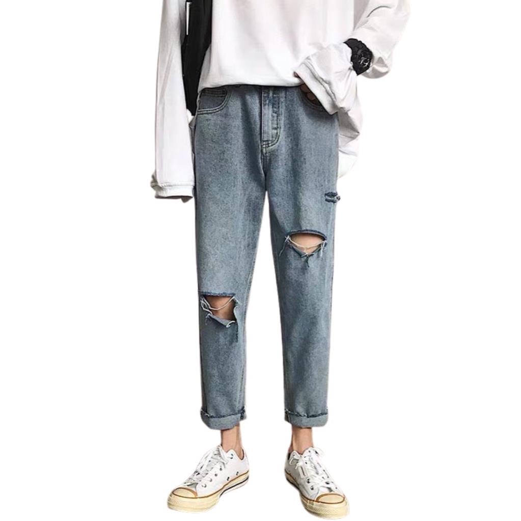 Quần Jean baggy nam VN CLO wash rách - QJ054 !