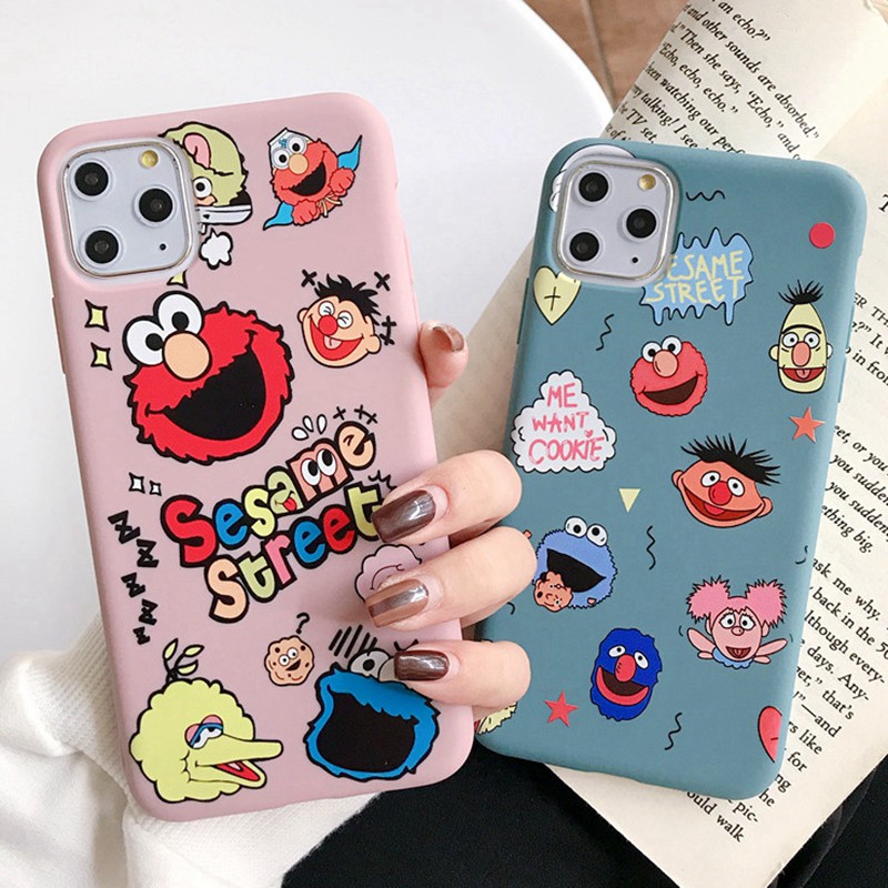 Ốp điện thoại silicone mềm phong cách phim Sesame Street dễ thương cho iPhone 11 Pro Max XS XR X iPhone 6 6s 7 8 Plus | BigBuy360 - bigbuy360.vn