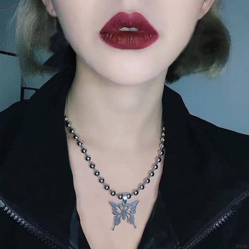 Dây Chuyền Mặt Hình Bướm Phong Cách Retro Hàn Quốc