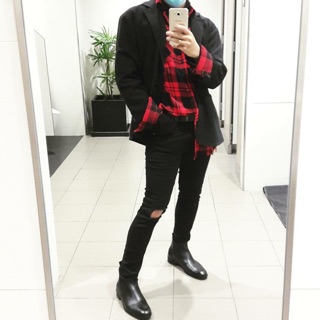 [TẶNG LÓT TĂNG CHIỀU CAO] Giày Chelsea Boot Da Bò 100% Cổ Cao