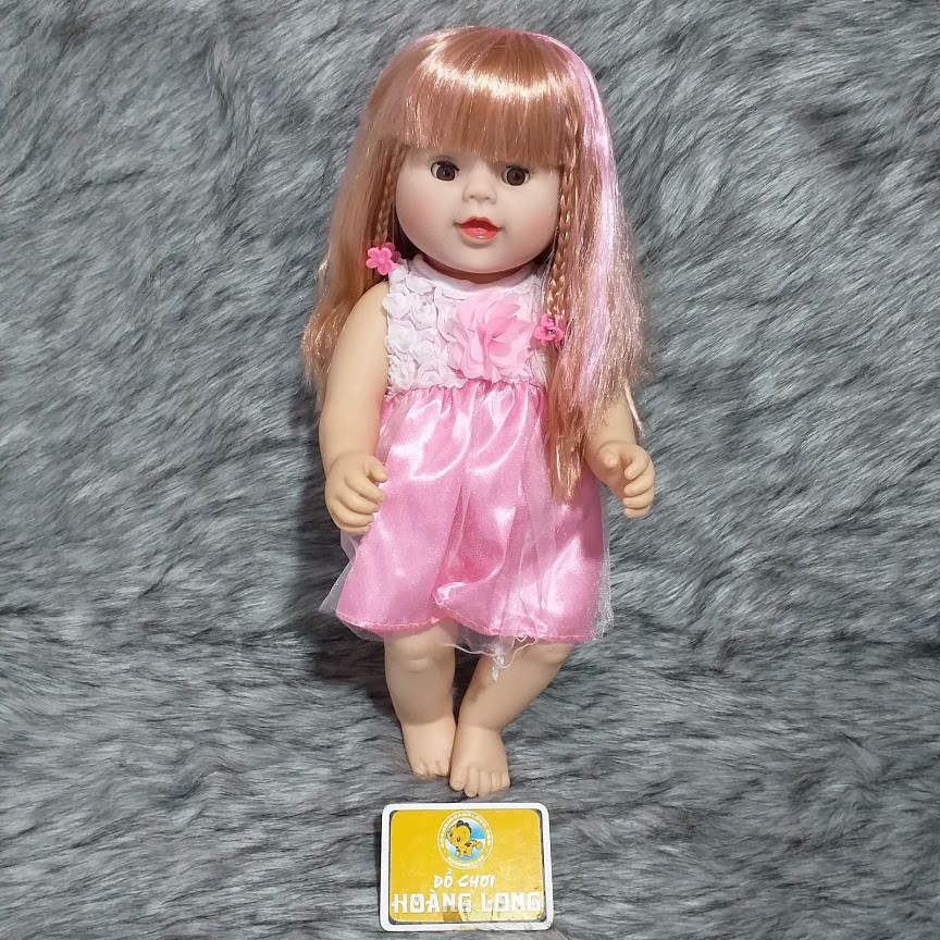 Búp Bê Bé Gái Nhựa Cao Cấp Nathaniel 43 cm Mắt Chớp _Girl 18 inch Doll