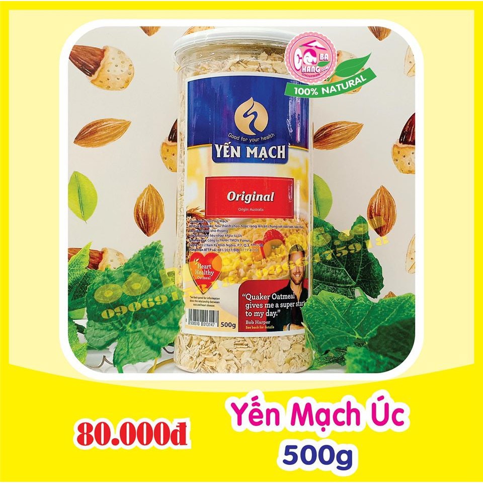 YẾN MẠCH CÁN DẸP ÚC HŨ 500G