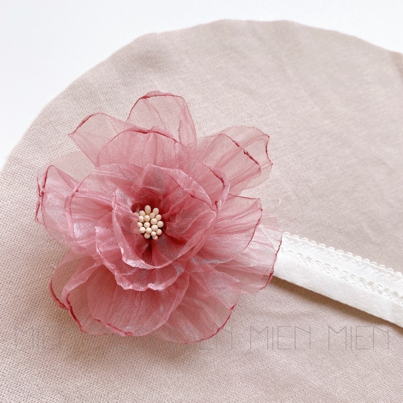(P05) Băng đô turban hoa 3D cho bé gái MIEN