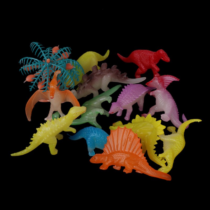 Dudu 12pcs Glow In The Dark Luminous Jurassic Dinosaur Toy Model Toys Kids Gift