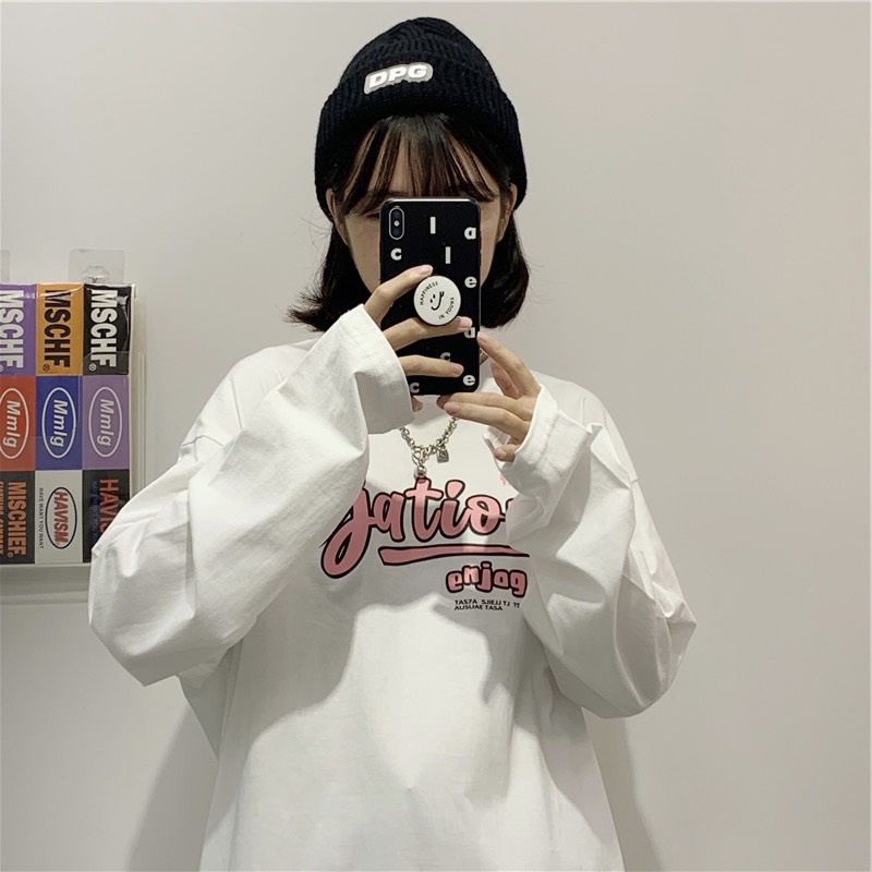 Áo thun tay dài form rộng NEKO.SG, Áo thun Streetwear Ulzzang SWT20