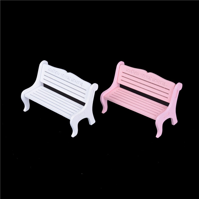 Mô Hình Ghế Gỗ 13 * 8cm Tỉ Lệ 1: 12 Trang Trí Nhà Búp Bê