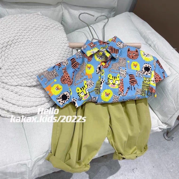 Bộ Áo Sơ Mi 5 Món Bằng Vải Cotton Nguyên Chất In Họa Tiết Graffiti Phong Cách Hàn Quốc Thời Trang Cho Nam / Nữ