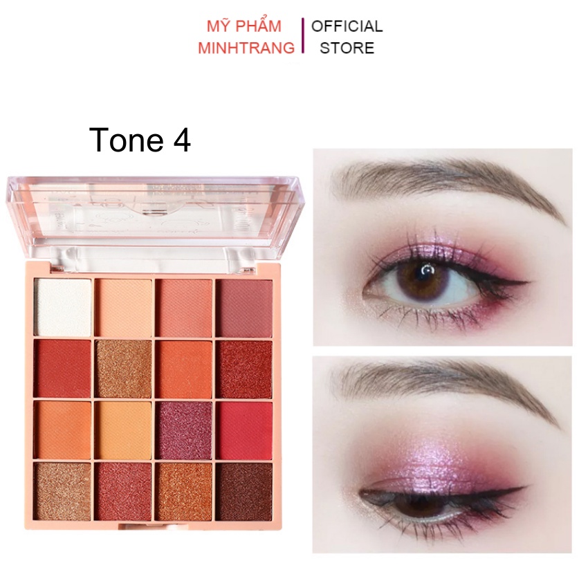 Phấn Mắt Lameila 16 ô màu Eye Shadow nội địa Trung lấp lánh,lên màu chuẩn,lì,mịn,lâu trôi,bảng phấn mắt nhũ màu đẹp
