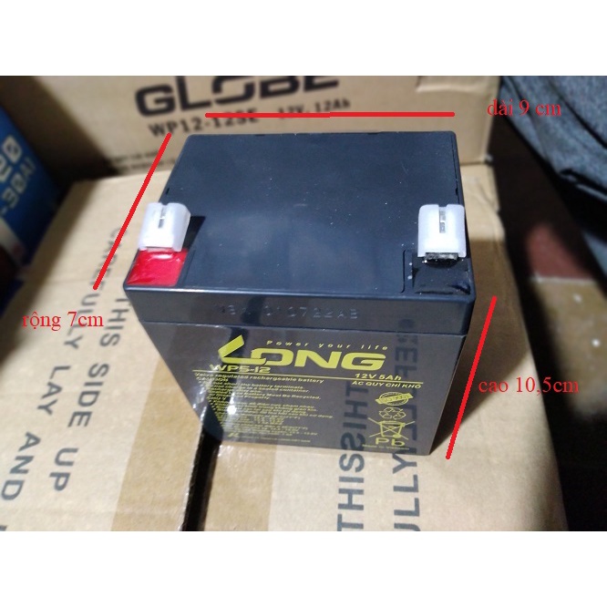 Bình ắc quy chì khô 12v 5A dung cho loa kéo