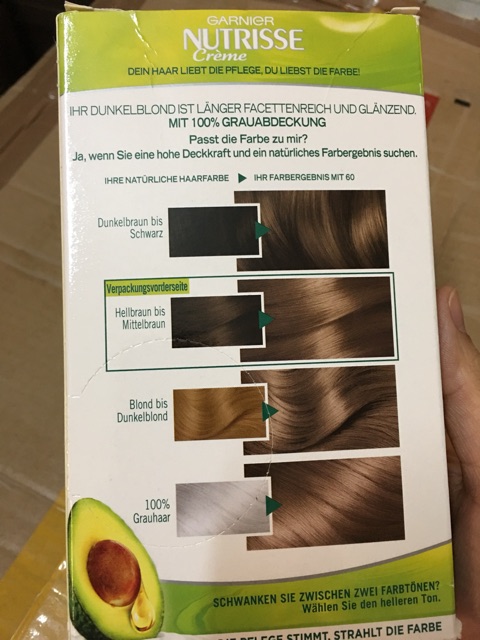 Kem nhuộm tóc GANIER NUTRISSE thảo dược phủ bạc 100%